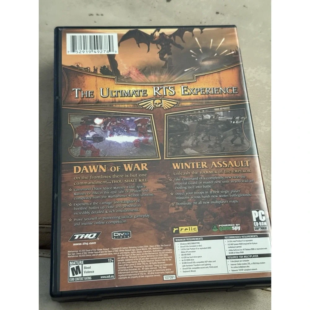 Warhammer 40K Dawn of War Gold Edition by Relic, PC, 2004 COMPLETE 4 Disc